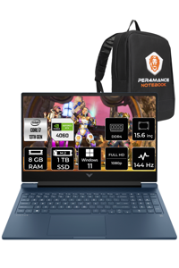 HP Victus 15 8U844EA Harici GeForce RTX 4060 Intel Core i7 13700H 8 GB Ram 1 TB SSD 15.6 inç Full HD Windows 11 Home Oyuncu Laptop + PER4 Çanta