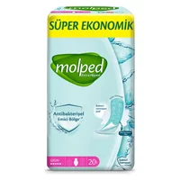 Molped Antibakteriyel Organik 15 Adet 20'li Uzun Günlük Ped