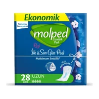 Molped İlk Son Gün Organik 28'li Uzun Günlük Ped