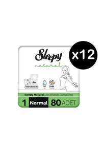Sleepy Natural Organik 80 Adet 12'li Normal Günlük Ped