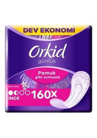 Orkid Deo Fresh Organik 3 Adet 160'lı Normal Günlük Ped