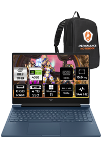 HP Victus 15 8U844EA Harici GeForce RTX 4060 Intel Core i7 13700H 8 GB Ram 4 TB SSD 15.6 inç Full HD Windows 11 Home Oyuncu Laptop + PER4 Çanta