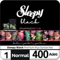 Sleepy Black Premium Plus Organik 400'lü Normal Günlük Ped