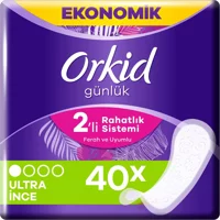 Orkid 2'Li Rahatlık Sistemi Organik 40'lı Normal Günlük Ped