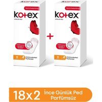 Kotex Parfümsüz Organik 3 Adet 18'li Normal Günlük Ped