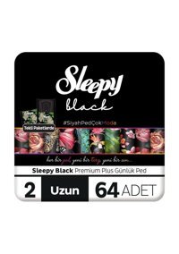 Sleepy Black Premium Organik 64'lü Uzun Günlük Ped