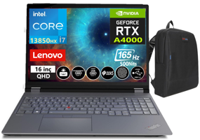 Lenovo MWS P16 V2 TP21FA000UTX06 Harici GeForce RTX A4000 Intel Core i7 13850HX 64 GB Ram 2 TB SSD 16 inç QHD Windows 11 Pro Oyuncu Laptop + Zetta Çanta