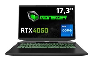 Monster Abra A7 V14.6.5 Harici GeForce RTX 4050 Intel Core i7 13700H 32 GB Ram 1 TB SSD 17.3 inç Full HD Windows 11 Home Oyuncu Laptop
