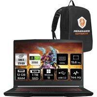 MSI Thin GF63 12UCX427XTRP358 Harici GeForce RTX 2050 Intel Core i5 12450H 12 GB Ram 1 TB SSD 15.6 inç Full HD Windows 11 Home Oyuncu Laptop + PER4 Çanta