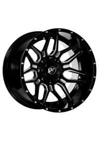 Emr 222-02 Matt Black - Milling 20 inç 7 Kol Alaşımlı Jant 4 Adet