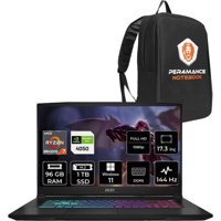 MSI Katana A17 AI B8VE853XTRP418 Harici GeForce RTX 4050 AMD Ryzen 7 8845HS 96 GB Ram 1 TB SSD 17.3 inç Full HD Windows 11 Pro Oyuncu Laptop + PER4 Çanta