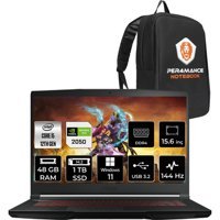 MSI Thin GF63 12UCX427XTRP443 Harici GeForce RTX 2050 Intel Core i5 12450H 48 GB Ram 1 TB SSD 15.6 inç Full HD Windows 11 Pro Oyuncu Laptop + PER4 Çanta