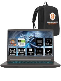 MSI Thin A15 B7VE-076XTR Harici GeForce RTX 4050 AMD Ryzen 5 7535HS 96 GB Ram 256 GB SSD 15.6 inç Full HD Windows 11 Home Oyuncu Laptop + PER4 Çanta
