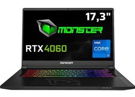 Monster TULPAR T7 V26.1 Harici GeForce RTX 4060 Intel Core i7 13700H 16 GB Ram 500 GB SSD 17.3 inç Full HD FreeDos Oyuncu Laptop
