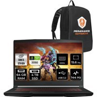 MSI Thin GF63 12UCX427XTRP350 Harici GeForce RTX 2050 Intel Core i5 12450H 64 GB Ram 4 TB SSD 15.6 inç Full HD FreeDos Oyuncu Laptop + PER4 Çanta