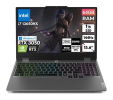 Lenovo LOQ 15IRX9 83DV00G5TBT9 Harici GeForce RTX 3050 Intel Core i7 13650HX 64 GB Ram 1 TB SSD 15.6 inç Full HD Windows 11 Pro Oyuncu Laptop