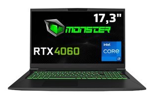 Monster TULPAR T7 V20.8.5 Harici GeForce RTX 4060 Intel Core i7 12700H 32 GB Ram 1 TB SSD 17.3 inç Full HD Windows 11 Oyuncu Laptop