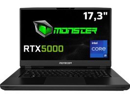 Monster Markut M7 V6.2 Harici GeForce RTX 5000 Intel Core i9 13980HX 32 GB Ram 1 TB SSD 17.3 inç UHD FreeDos Oyuncu Laptop