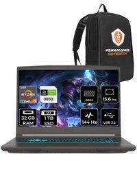 MSI Thin A15 B7UC-077XTR Harici GeForce RTX 3050 AMD Ryzen 5 7535HS 34 GB Ram 1 TB SSD 15.6 inç Full HD FreeDos Oyuncu Laptop + PER4 Çanta