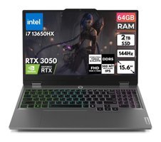 Lenovo LOQ 15IRX9 83DV00G5TBT29 Harici GeForce RTX 3050 Intel Core i7 13650HX 64 GB Ram 2 TB SSD 15.6 inç Full HD FreeDos Oyuncu Laptop