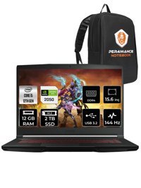 MSI Thin GF63 12UCX-427XTR Harici GeForce RTX 2050 Intel Core i5 12450H 12 GB Ram 2 TB SSD 15.6 inç Full HD FreeDos Oyuncu Laptop + PER4 Çanta