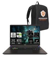 MSI Vector 17 HX A13VIG-674XTR Harici GeForce RTX 4090 Intel Core i9 13980HX 40 GB Ram 512 GB SSD 17 inç QHD FreeDos Oyuncu Laptop + PER4 Çanta