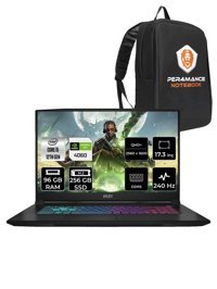 MSI Katana 17 B12VFK-1031XTR Harici GeForce RTX 4060 Intel Core i5 12450H 96 GB Ram 256 GB SSD 17.3 inç Full HD FreeDos Oyuncu Laptop + PER4 Çanta