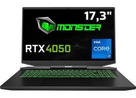 Monster Abra A7 V14.6.5 Harici GeForce RTX 4050 Intel Core i7 13700H 32 GB Ram 1 TB SSD 17.3 inç Full HD Windows 11 Oyuncu Laptop