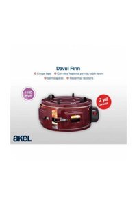 Akel AF330 40 lt Klasik Davul Fırın Bordo