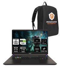 MSI Vector 17 HX A13VIG-674XTR Harici GeForce RTX 4090 Intel Core i9 13980HX 8 GB Ram 2 TB SSD 17 inç QHD FreeDos Oyuncu Laptop + PER4 Çanta