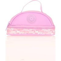 Kaukko Crescent Amazing Stone K2641 Pembe Desenli Nano Teknoloji Kumaş Bölmeli Çift Gözlü Oval Cüzdan Kalemlik