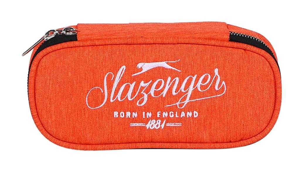 Slazenger 21198 Turuncu Baskılı Bez Tek Gözlü Oval Cüzdan Kalemlik