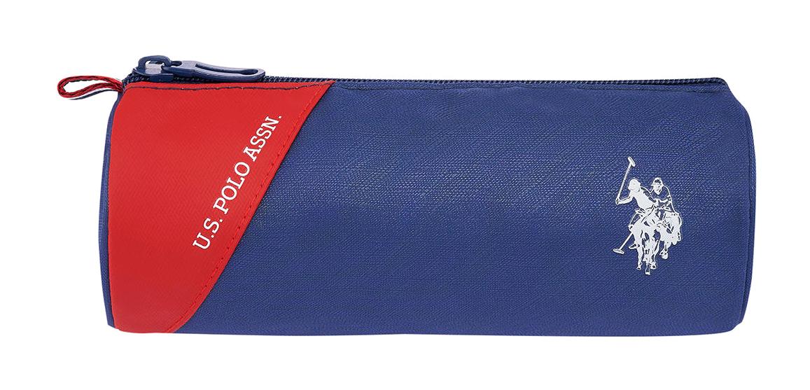 U.S. Polo Assn. PLKLK24108 Kırmızı-Lacivert Düz Bez Tek Gözlü Silindir Cüzdan Kalemlik