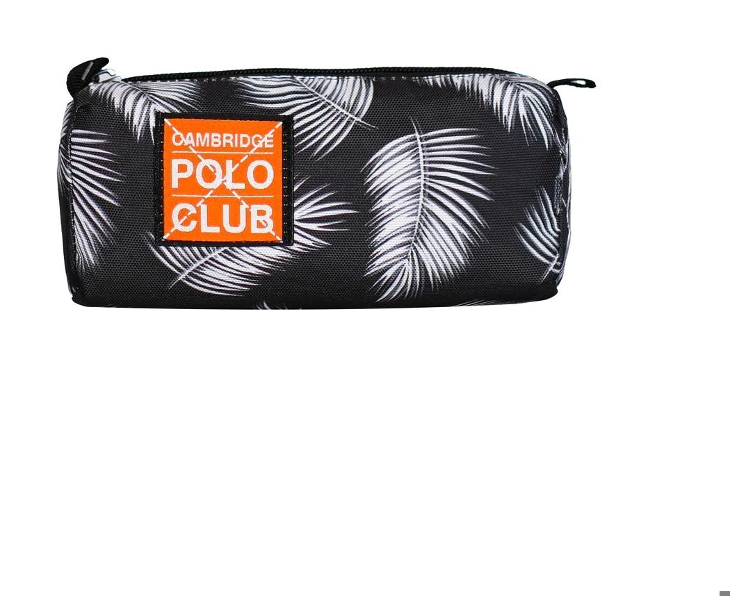 Cambridge Polo Club Tactical II Siyah Desenli Bez Tek Gözlü Üçgen Cüzdan Kalemlik