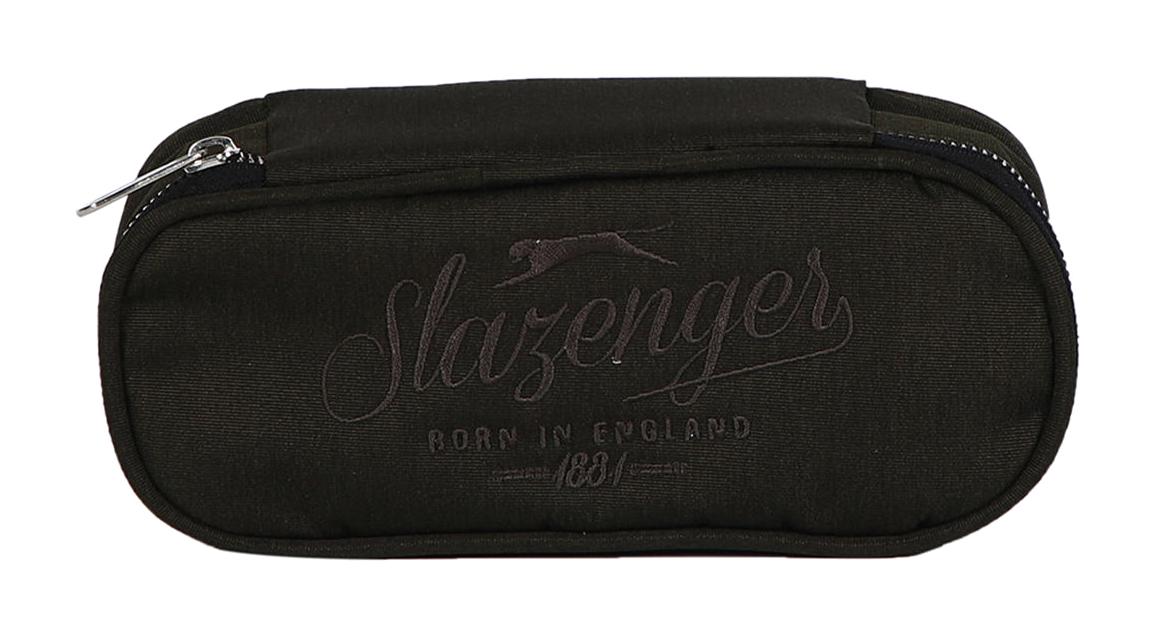 Slazenger 21151 Siyah Düz Bez Tek Gözlü Oval Cüzdan Kalemlik