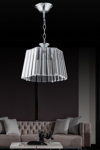 Hmydesign Couper Tekli Bej Sarkıt Modern Kumaş Oturma Odası Avize