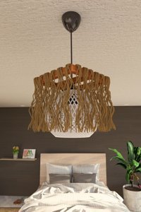 Gekahome Tekli Metalik Baskılı Modern Plastik Bebek-Çocuk Odası Avize
