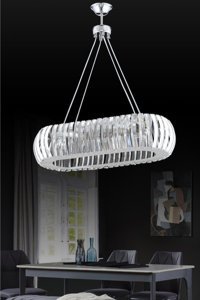 Homing Ayd-2674 Tekli Bej Sarkıt Modern Kumaş Salon-Oturma Odası Avize