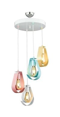 Talia Home Tlal-303 3'lü Beyaz Sarkıt Modern Kumaş Bebek-Çocuk Odası Avize