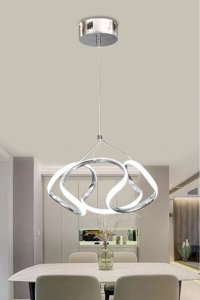 Ladco Aydınlatma A-5132-100 Tekli Siyah Ledli Modern Alüminyum Salon-Oturma Odası Avize