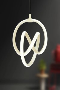 Modelight Akses 2'li Siyah Zikzak Modern Plastik Salon-Oturma Odası Avize