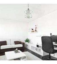 Mhk Collection Tekli Çok Renkli Sarkıt Modern Krom Salon-Oturma Odası Avize