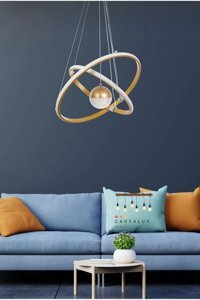 Lumenistanbul Tekli Siyah Plastik Modern Plastik Salon-Oturma Odası Avize
