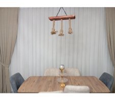 Avizella 2'li Siyah Ledli Modern Alüminyum Salon-Oturma Odası Avize