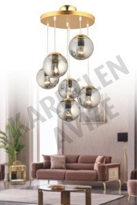 Rüyam Abajur 1676 Tekli Beyaz Sarkıt Modern Plastik Salon-Oturma Odası Avize