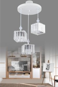 Homing Ayd-1020 Tekli Pembe Sarkıt Klasik Kumaş Salon-Oturma Odası Avize