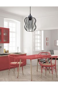 Eslight Es-Sk05 Tekli Bej Sarkıt Modern Plastik Salon-Oturma Odası Avize