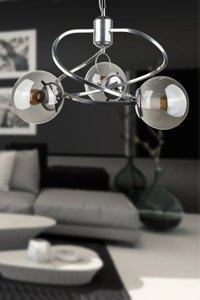 Woodhub 91-1 Tekli Gri Metal Modern Alüminyum Salon-Oturma Odası Avize