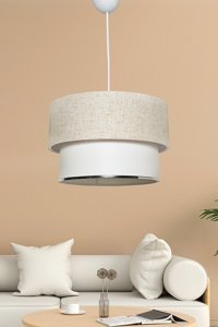 Evidea Tekli Çok Renkli Pasta Modern Kumaş Salon-Oturma Odası Avize