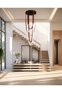 Venon Uzay 3'lü Siyah Sarkıt Modern Plastik Salon-Oturma Odası Avize